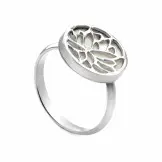 Anillo de Plata Flor de Loto Nácar