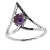 Anillo de Plata Corona Amatista