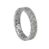 Anillo de Plata grueso cintillo circones