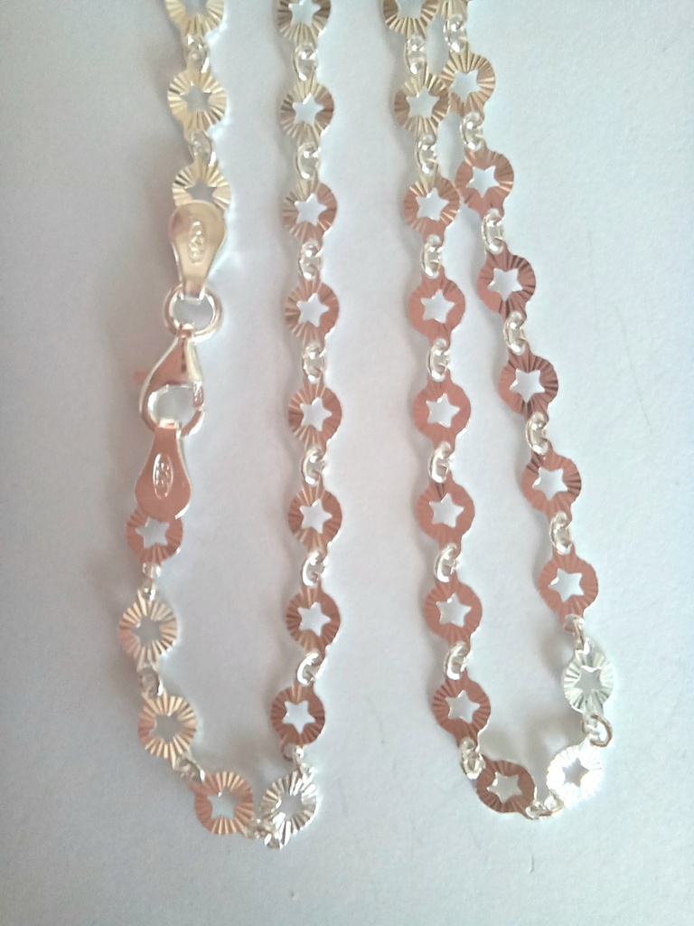 Cadena de Plata estrella 40 cm