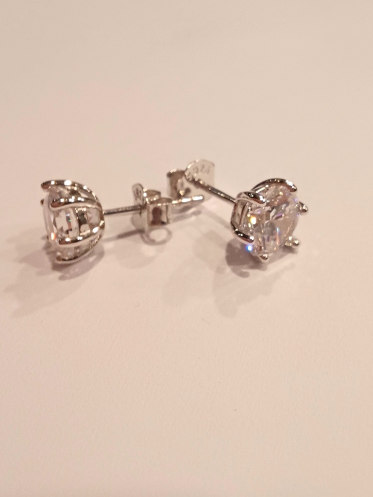 Aros circón redondo  