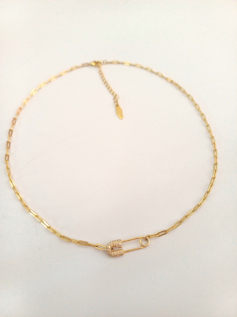 Collar alfiler gancho circones