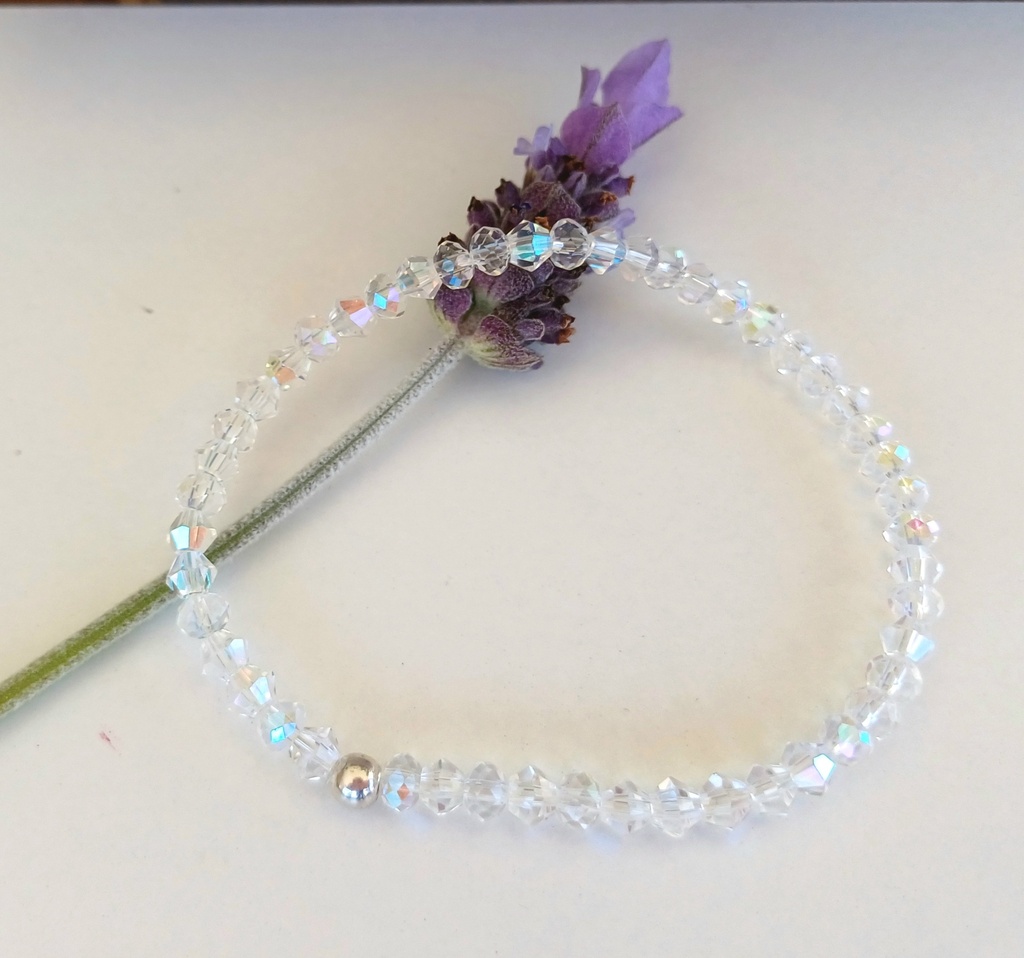 Pulsera elasticada de cristales 