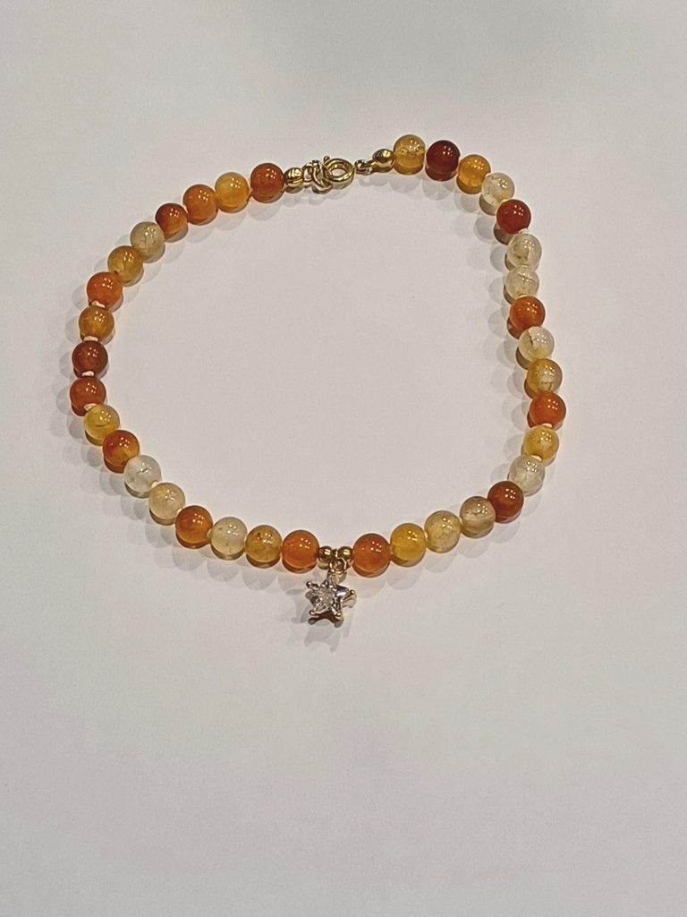 Tobillera ágatas estrellita