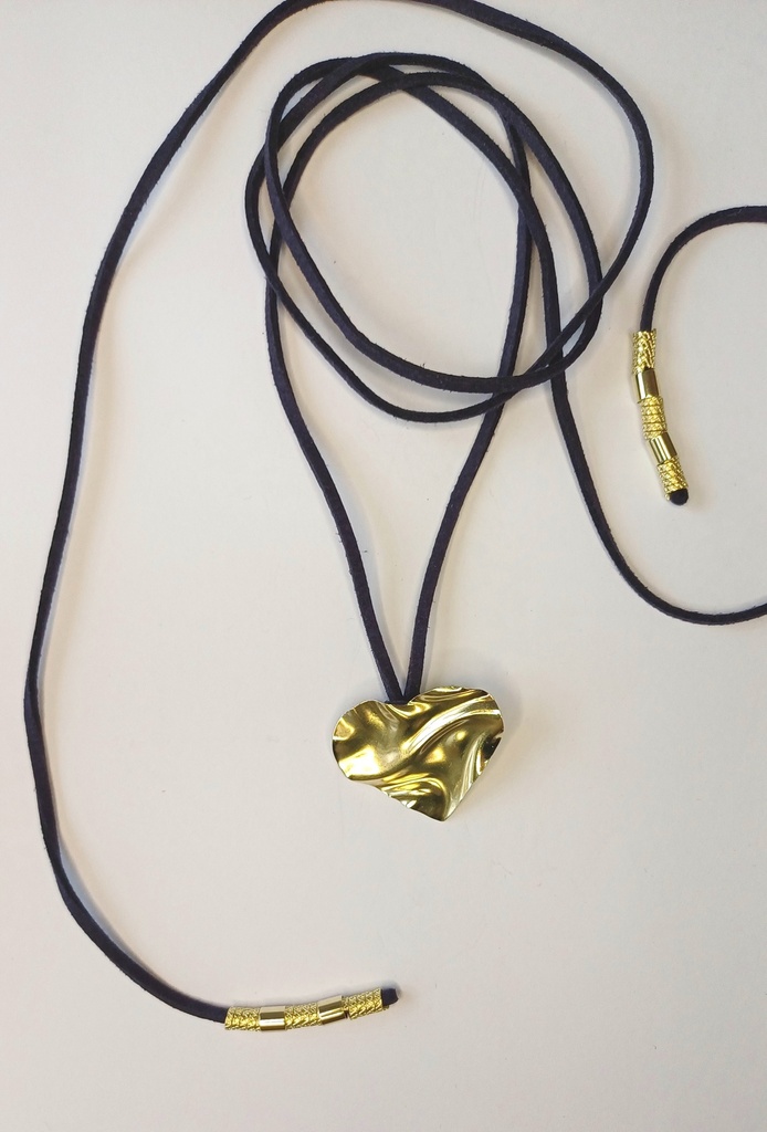 Conjunto corazón dorado