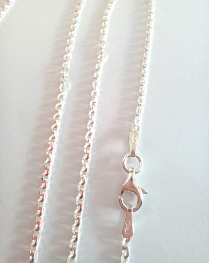 [N000044] Cadena de Plata Eslabón 50 cms