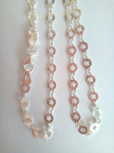 [N000047] Cadena de Plata estrella 40 cm