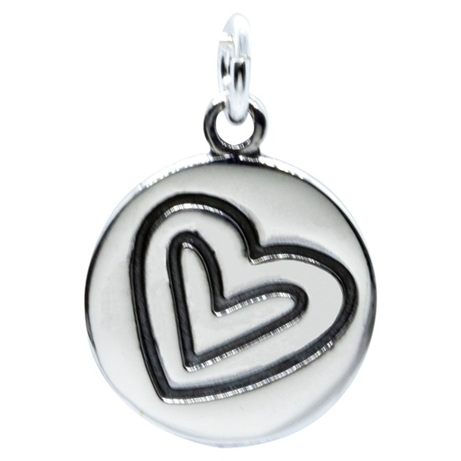 [N000049] Colgante de plata Corazón 15 mm
