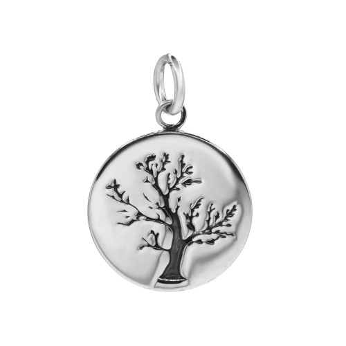 [N000060] Colgante de Plata Placa árbol