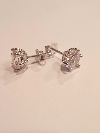 [N000100] Aros circón redondo  