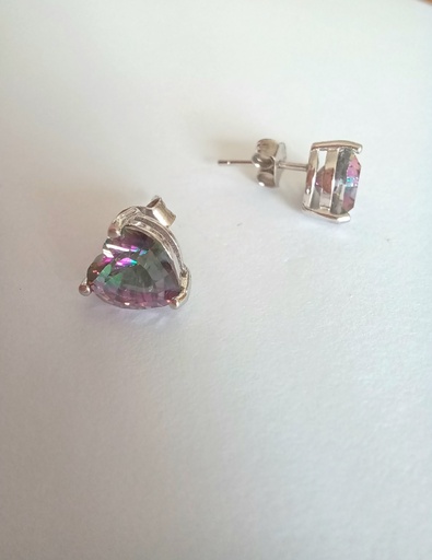 [N000117] Aros corazon topacio fuego 