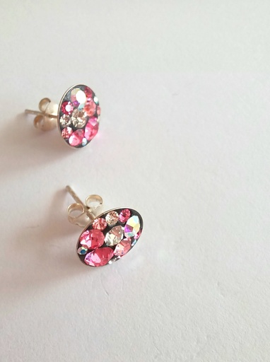 [N000124] Aros Plata con strass 