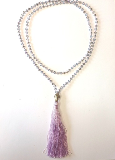 [N000176] Collar estilo japa mala malva. 